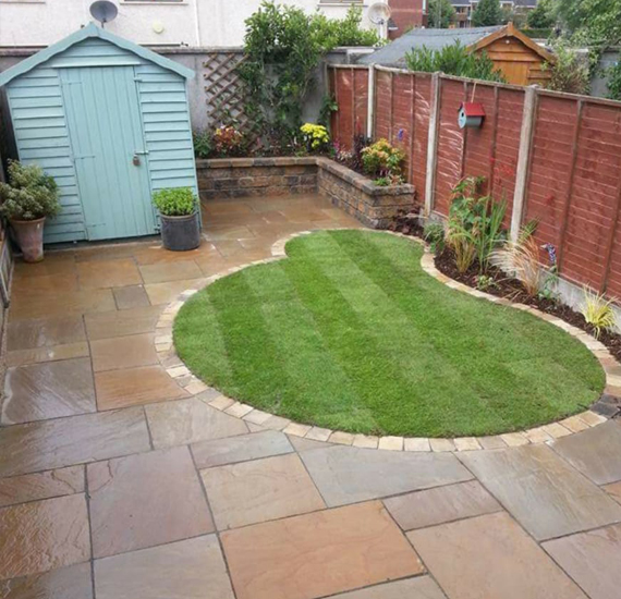 Landscaped Paved Patio